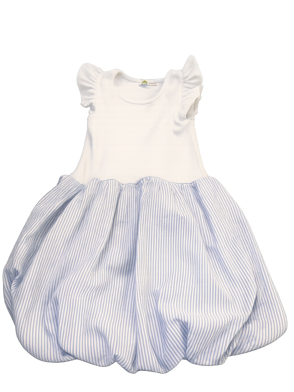 Epic Threads White & Light Blue Striped Bubble Dress